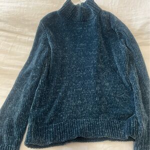 COS Teal Mock Neck Sweater